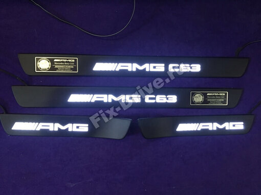 Door sills with illumination Mercedes-Benz C-Class w205 Sedan AMG C63