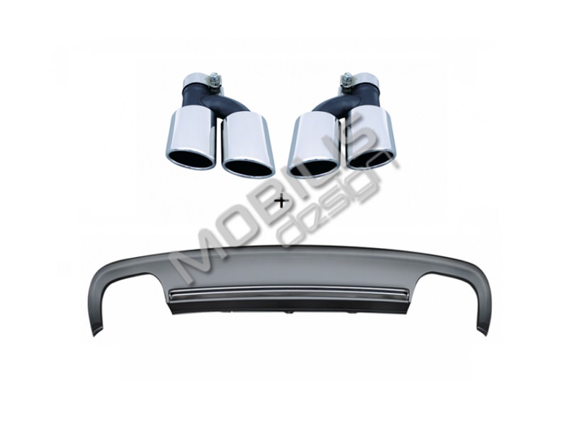 Diffuser & tailpipes S5 for Audi A5 8T Sportback 2007-2011