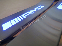 Door sills with illumination Mercedes-Benz CLA-Class c117 Station wagon Facelift AMG
