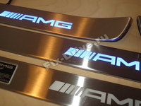 Door sills with illumination Mercedes-Benz C-Class w203 AMG