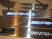 Door sills with illumination Mercedes-Benz C-Class w203 AMG