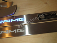 Door sills with illumination Mercedes-Benz C-Class w205 AMG